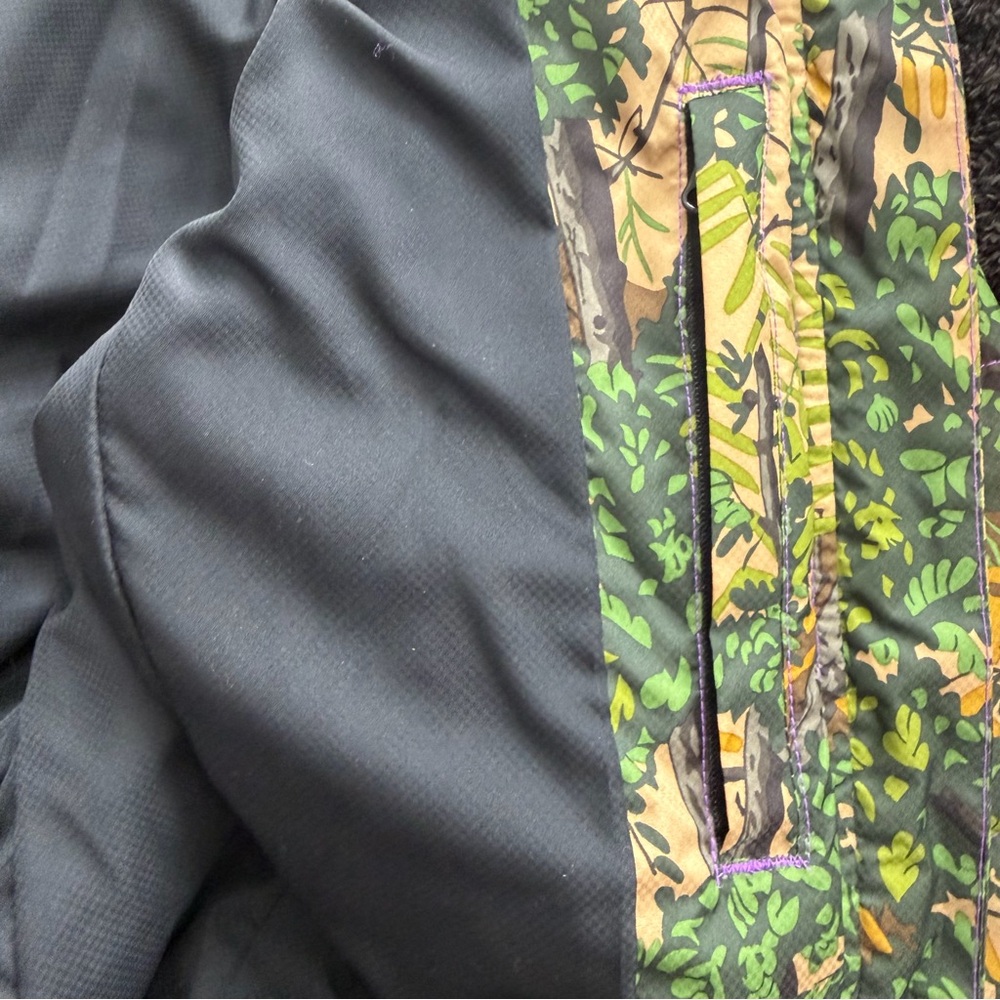 Bushlan Camo Insulated Puffer Jacket S Hooded Hunting Coat Woodland Leaf Print - Picture 10 of 14